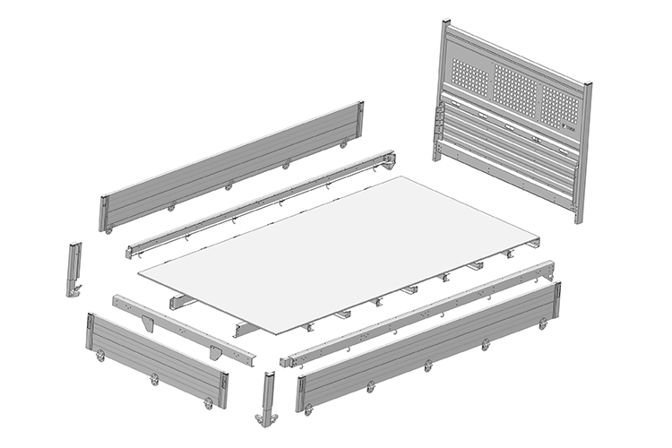 Heavy-Duty Aluminum Truck Tray