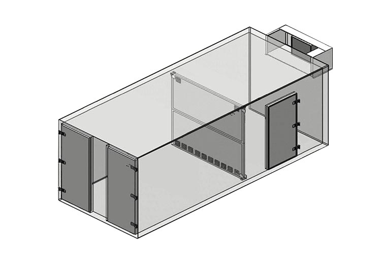 Dual temperature refrigerated truck body